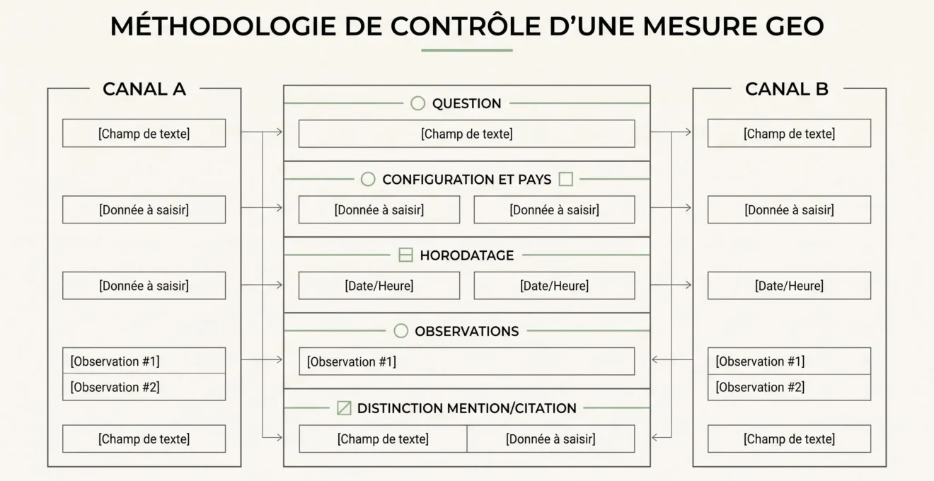 Schéma sobre des champs nécessaires au contrôle de la mesure de visibilité par plateforme